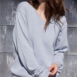 Brandy Melville/ John Galt Nikki V-Neck Sweater/ light blue/ one size